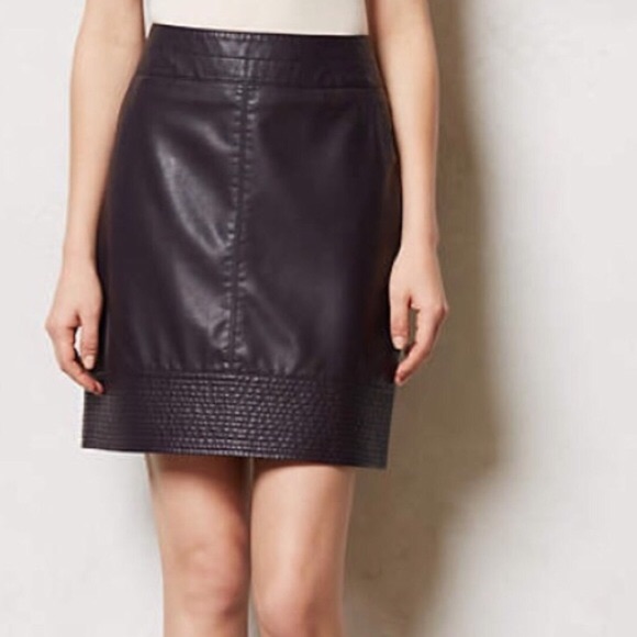 Anthropologie Vegan Leather Skirt